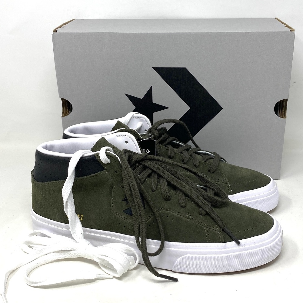 Converse Louie Lopez Pro Shoes Men's Size Suede Khaki Mid Top Casual 171981C - Picture 2 of 11